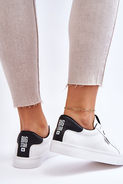 Жіночі шкіряні кросівки Big Star EE274312 біло-чорні
