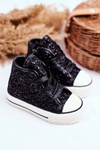 Дитячі кросівки з блискітками Black Ally