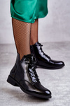 Класичні жіночі лаковані чоботи Black Bello