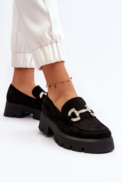 Жіночі мокасини з орнаментом Black Ellise