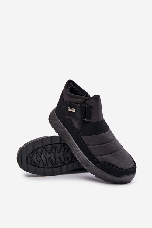 Утеплені чоловічі зимові черевики Snow Boots Black Progress PROGJ-22-153