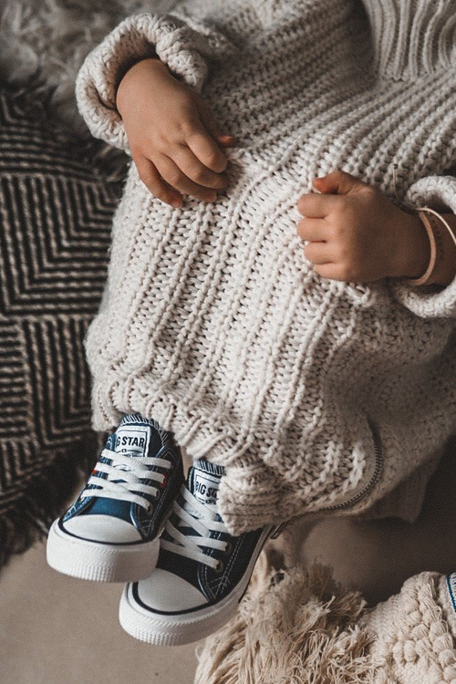 Дитячі класичні низькі кросівки BIG STAR HH374195 Темно-синій