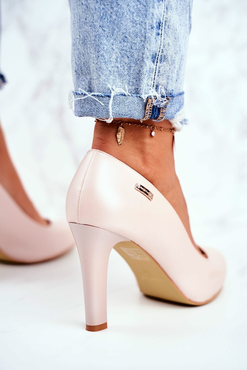 Жіночі туфлі на шпильці Pearl Sergio Leone Powder Pink Campbell