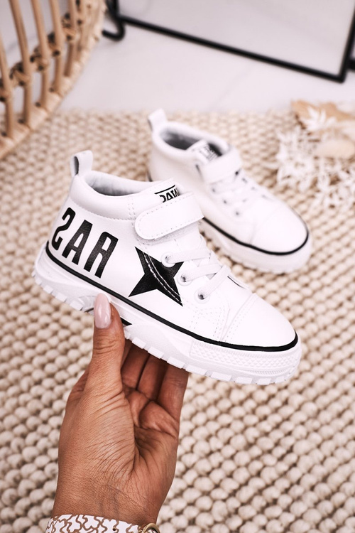 Дитячі високі кросівки на липучці Білі Спаркі