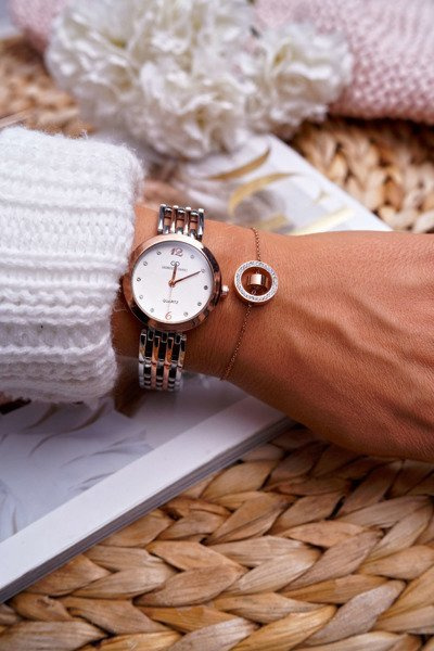 Жіночий браслет-ланцюжок із рожевого золота