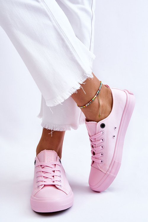 Жіночі класичні низькі кросівки Big Star LL274022 світло-рожеві