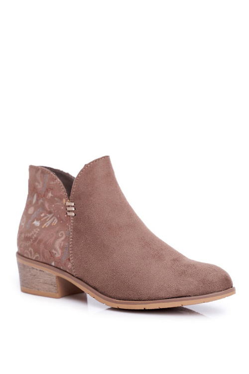 Жіночі весняні черевики на плоскій підошві коричневого кольору Elizabeth