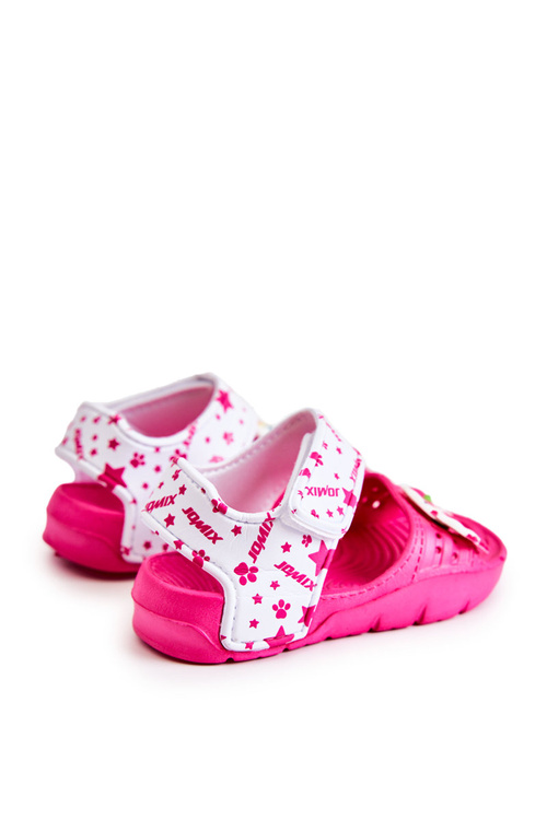 Дитячі світлі босоніжки з декором Темно-рожеві Trusty