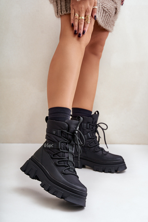 Жіночі зимові черевики на блискавці Lee Cooper LCJ-24-47-3144 чорний