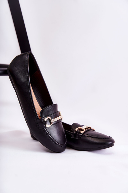 Жіночі шкіряні лофери Godley чорного кольору