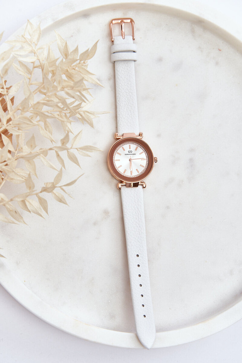 Класичний жіночий шкіряний годинник Giorgio&Dario білий