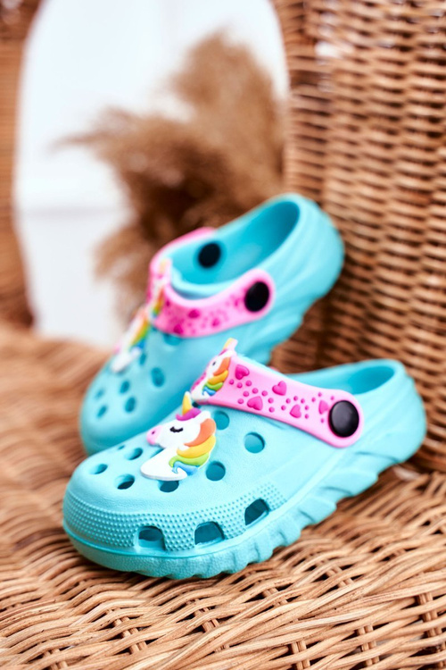 Дитяче взуття для дівчинки Поролонові гірки Блакитний Єдиноріг Лілія