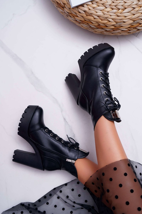 Жіночі високі чоботи чорні гранж Midow