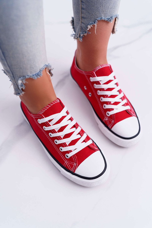 Жіночі низькі кросівки червоні FreeTime