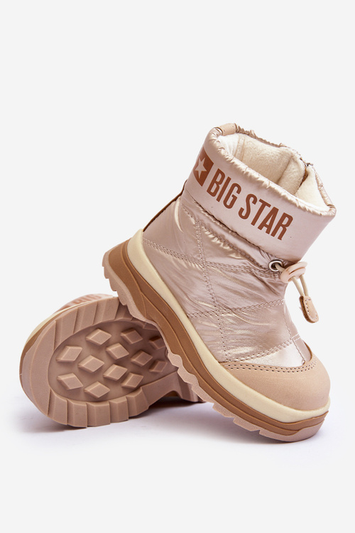 Дитячі утеплені зимові черевики на блискавці чорні Big Star MM374197