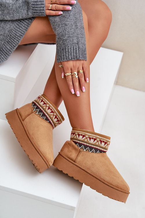 Жіночі зимові черевики з малюнком на платформі Camel Avatharia