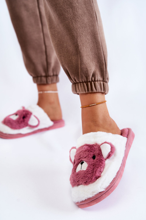 Жіночі хутряні тапочки з Тедді Рожевий і Білий Solly