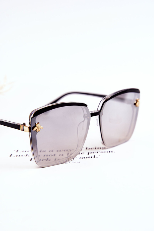 Жіночі сонцезахисні окуляри з декором SX0007 Black-Grey