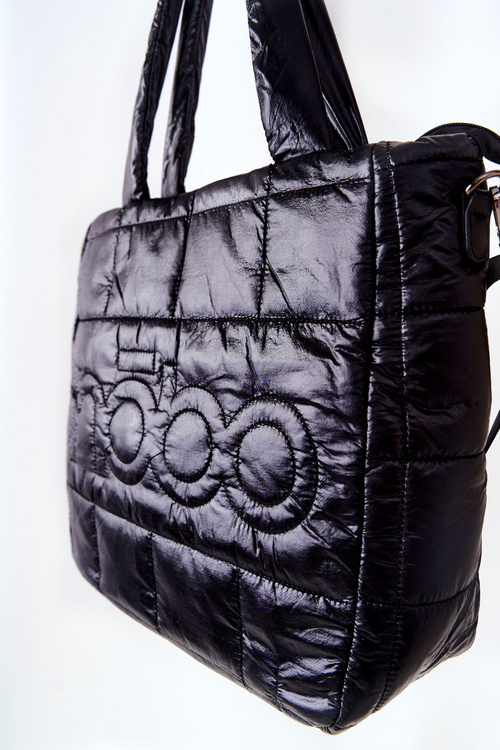 Сумочка на стьобаному ремінці NOBO L3030 Чорна