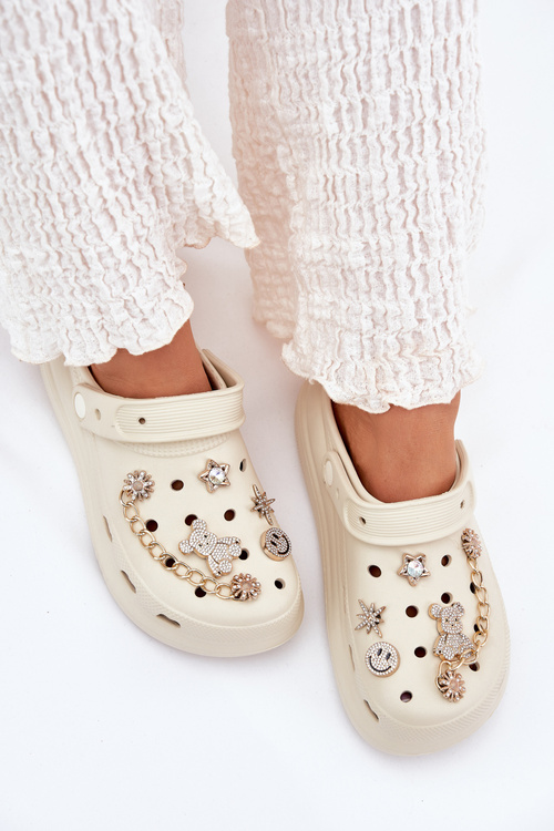 Жіночі Пінні Сандалі З Аксесуарами Бежеві Linaviela