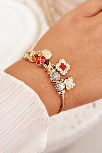 Жіночий браслет Charms Pink Silver Mouse