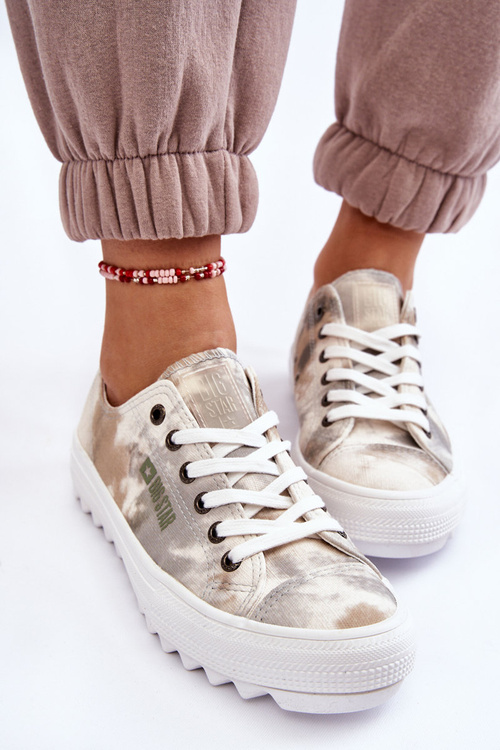 Модні низькі кросівки Big Star LL274043 біло-сірі