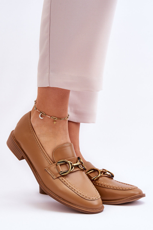 Класичні жіночі лофери коричневого кольору Lorien