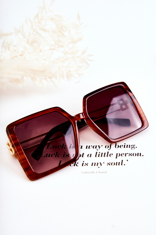 Квадратні сонцезахисні окуляри V130042 Коричневі