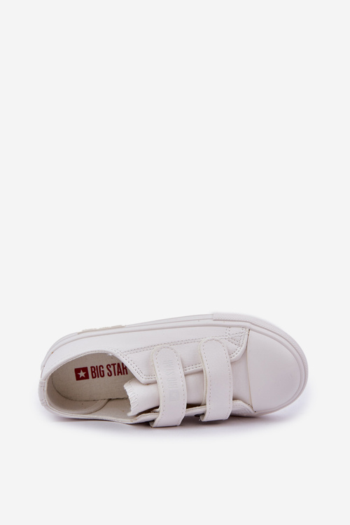 Дитячі шкіряні кросівки на липучці BIG STAR KK374055 Білі