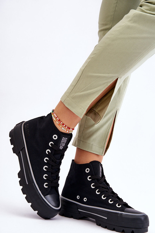 Високі кросівки на платформі Big Star LL274155 Чорні