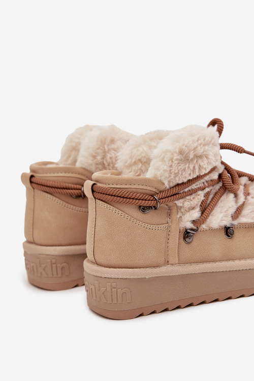 Дитячі та підліткові снігові чоботи з хутром D Franklin DFSH370011 Бежеві