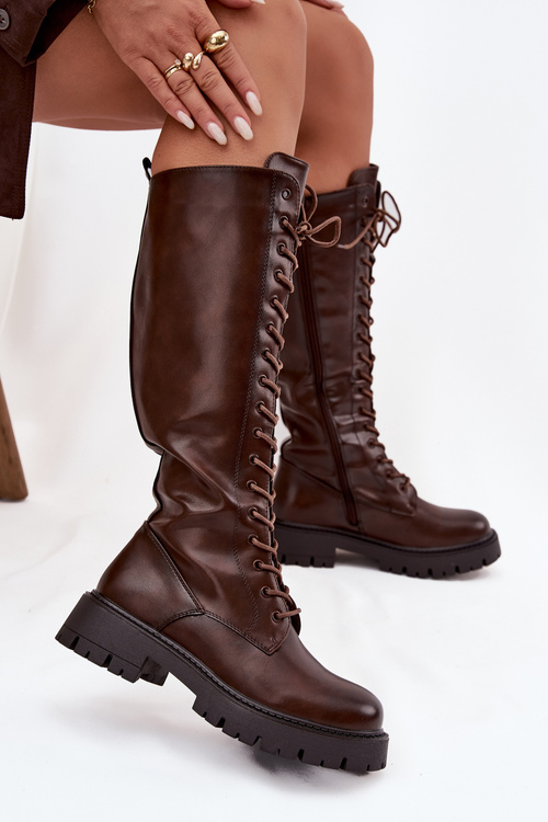 Черевики на Шнурівці Жіночі Шоколад Meliora