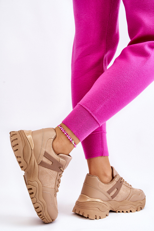 Модне спортивне взуття Бежеві кросівки Frezio