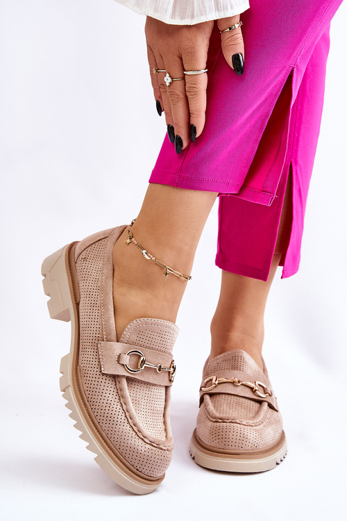 Класичні жіночі лофери Лофери бежеві Колтон