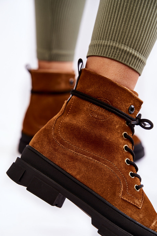 Замшеві теплі черевики Big Star KK274524 Коричневий