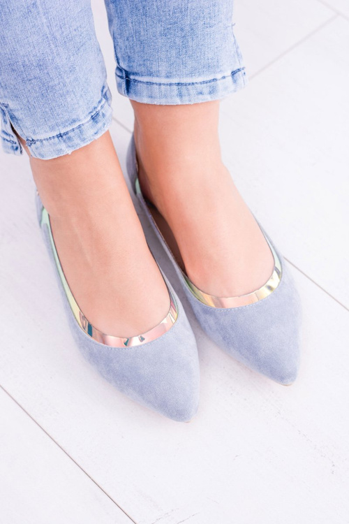 Сині прозорі голографічні балерини Lu Boo Lison