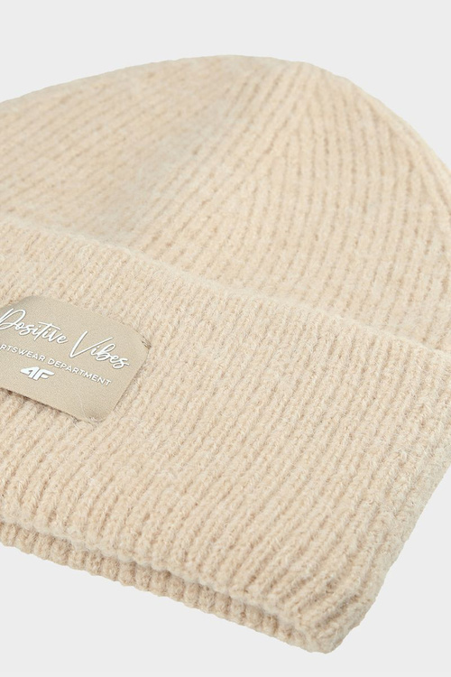 Зимова шапка для дівчаток 4F 4FJWAW24ACAPF415-83S Бежева