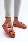 Жіночі шльопанці з пряжками ZAXY JJ285246 Dirty Pink