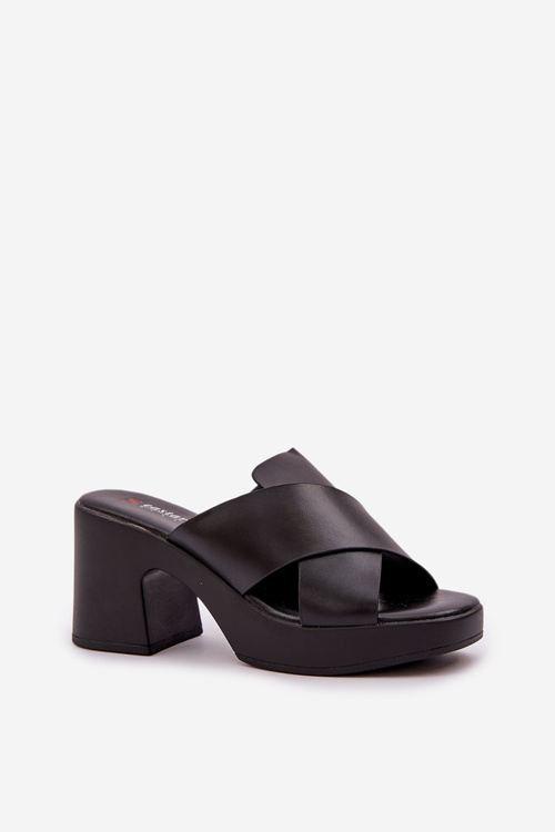 Легкі Чоботи На Підборах З Екологічної Шкіри Чорні Kacaria