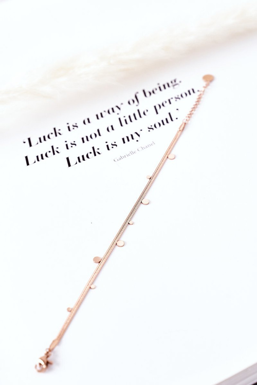 Браслет-ланцюжок з рожевого золота