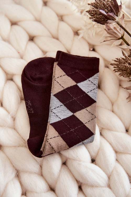 Упаковка молодіжних шкарпеток у високу клітинку, 5 шт