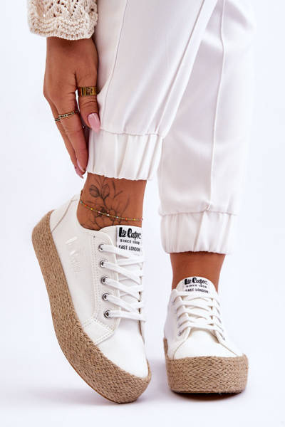 Модні плетені кросівки Lee Cooper LCW-23-31-1796L білі