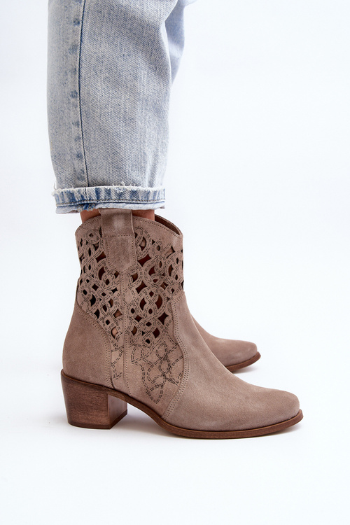 Zazoo 3394 Жіночі чоботи Cappucino на високих підборах