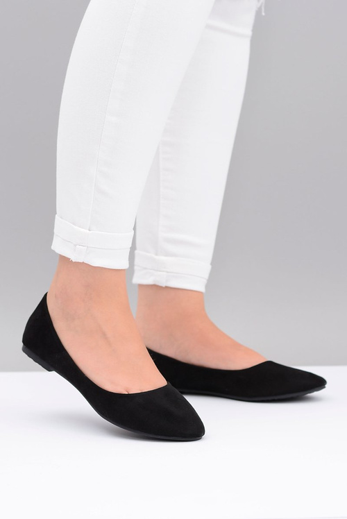 Чорні жіночі балетки Suede Buenos