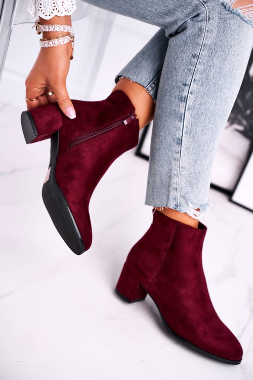 Чоботи жіночі на підборах Sergio Leone Bordeaux BT528