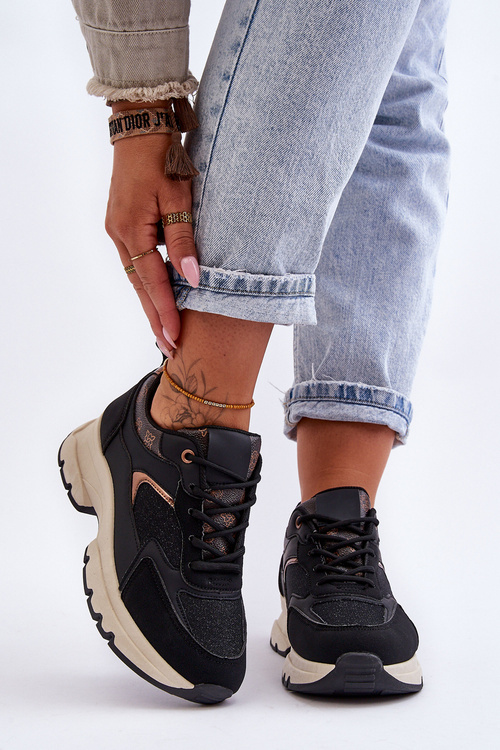Спортивне взуття на платформі на шнурівці Black Escape