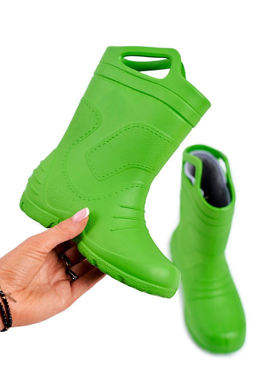 Дитячі гумові калоші Чоботи зелені Знята вставка Стомилки