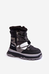Дитячі снігові черевики на блискавці з хутряною підкладкою, чорні, велика зірка MM374193