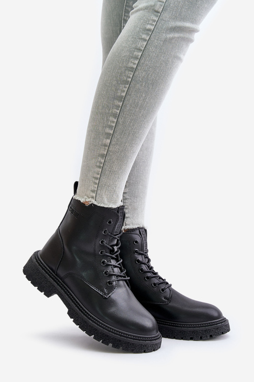 Утеплені ботильйони робочі жіночі OO274A126 чорні