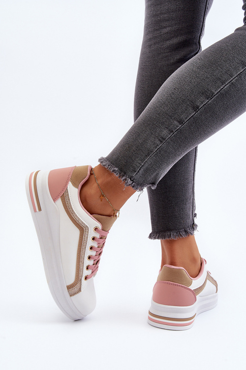 Жіночі кросівки з бежевою парчою Elnami